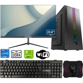 Resim Xaser XSR703 i5-11400F 16 GB 512 GB M.2 NVMe SSD 2 GB GT610 23.8" Free Dos Masaüstü Bilgisayar 