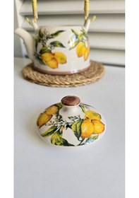 Resim Kosova Bitki Çayı Demlik Porselen Krem Dem-127 Çok Renkli 