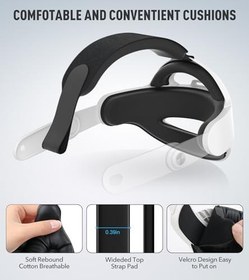Resim Head Strap Compatible with Meta/Oculus Quest 3, VR Accessories, Enhanced Comfort Stability and Reduce Facial Stress Enhance Headstrap, Adjustable Elite Strap Replacement for Quest 3 Headset 