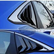 Resim Honda Civic Fe1 2022 Sonrası Uyumlu Kelebek Cam Izgarası Kelebek Cam Vizörü Havalandırma Sağ Sol Takım Parlak Siyah 00 Şüscaroto Aksesuar 