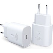 Resim Syrox Samsung Galaxy S22 uyumlu Fast Charging 25W Type-C Çıkışlı Kablolu Şarj Aleti Beyaz() 