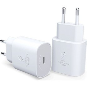 Resim Syrox Samsung Galaxy S22 uyumlu Fast Charging 25W Type-C Çıkışlı Kablolu Şarj Aleti Beyaz() 