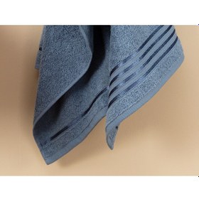 Resim Madame Coco Maynor Bordürü Floşlu Banyo Havlusu 1khvlu1965banyo Havlusu-mavi 