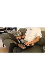 Resim Die Grup Minderli Laptop Sehpası, Telefon ve Tablet Bölmeli, 33X55 cm 