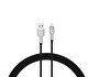 Resim Syrox C133AL 2.4A 1.18 M Örgülü USB - Lightning Şarj ve Data Kablosu Siyah 