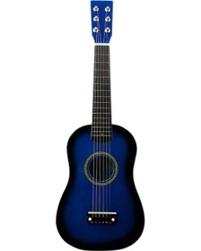Resim Wezone Mavi Mini Gitar 23 İnç, Çocuklar İçin Başlangıç Seviyesi, Ahşap Enstrüman, Müzik Oyuncak, Kolay Kullanım 