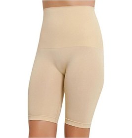 Resim -2460 Yüksek Belli Uzun Paçalı Toparlayıcı Esnek Korse Bej 