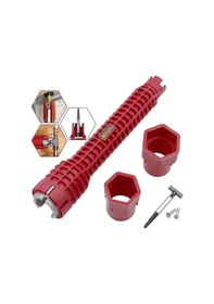 Resim 8'i 1 Arada Lavabo Havzası Çok İşlevli Musluk Anahtarı Musluk Anahtarı Kurulum Araçları 