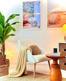 Resim WEBPANYA Relax Berjer Ahşap Ayaklı Kırık Beyaz Rengi Berjer Koltuk 