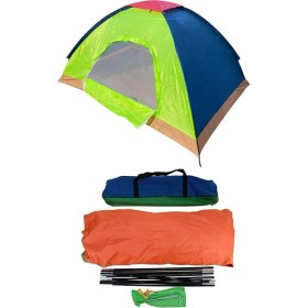 Resim Kolay Kurulumlu Taşınır Su Geçirmez Sineklikli Pratik Kamp Çadırı 2-3 Kişilik (200X150X110) 