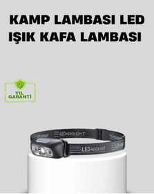 Resim Şarjlı Led Kafa Feneri 4 Modlu Akıllı Sensörlü Far Su Geçirmez Ipx5 Kamp Ve Balıkçı Lambası Diğer 