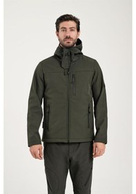 Resim Exuma 2311100 Erkek Haki Yağmur Rüzgar Geçirmez Softshell Mont 001 