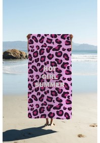 Resim Dijital Baskı Plaj Deniz Havlusu Leoparlı Desen Peştamal Hvl0015 Renkli 