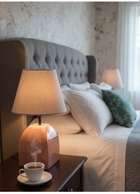 Resim Dekoratif Konik Seramik Abajur Abj0012 