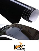 Resim KRCMARKETİNG Cam Tavan Parlak Siyah Piano Black Kaplama Folyosu 100cmx200cm 