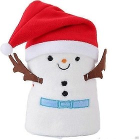 Resim Noel Süsleri Noel Tatili Elks Battaniye Çift Taraflı Flanel Noel Hediye Battaniyesi 100x80cm 