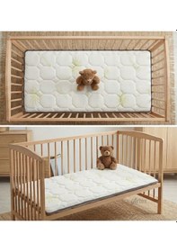 Resim 5Cm Aloe Süngerli Bebek Çocuk Beşik Yatağı 70x130 Park Yatak Oyun Parkı Yatağı 
