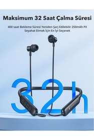 Resim TaoTronics Tt-bh115 Enc Mik. Mıknatıslı Boyun Askılı Bt Kulaklık Ipx5 30 Saat Müzik Bt 5.3 Çift Cihaz Desteği 