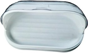 Resim Ekmeklik Plastik Ekmek Kutusu Ekmek Dolabı Kapaklı Geniş Hacimli-Beyaz 