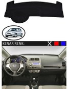 Resim Torpido Koruma Halısı Siyah Kenar Renk Siyah Honda Jazz 2002-2007 İle Uyumlu 