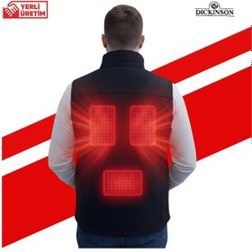 Resim Dickinson Softshell Isıtmalı Yelek Siyah 