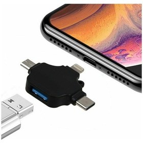 Resim 5003 Lightning Apple Uyumlu iPhone Type-C Micro Usb Dişi Çevirici Adaptör 