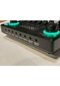 Resim Canlı Yayın Ses Kartı Karaoke Özellikli Müzik İçin Ses Kartı Usb Mixer Ses Kartı 