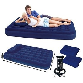 Resim Bestway 67374 Çift Kişilik Şişme Yatak 203 x 152 x 22 Cm Lacivert 