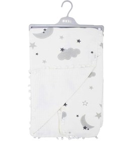 Resim Sebi Bebe Ponponlu Müslin Çift Kat Battaniye 70x90cm 9212 Gri 