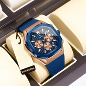 Resim POEDAGAR Erkekler için Su Geçirmez Lüminesans Kronograf Tarih Erkek Kol Saati Silikon Kayış Kuvars Erkek Saatleri Erkek+Kutu 