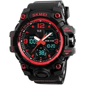Resim Rogfer Skmeı 1155b Çok Fonksiyonlu Erkekler Doğa Sporları Gece Parlaklığı Su Geçirmez Büyük Kadran Bilek Saati Kırmızı Çok Renkli Çok Renkli 