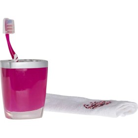 Resim Bosphorus Diş Fırçalık Gri Pembe Model Banyo Aksesuarı 