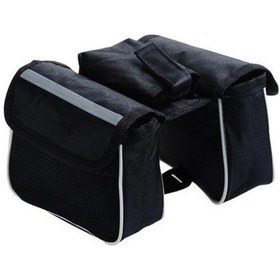 Resim Novahub Siyah Bisiklet Çantası Kullanışlı Kolay Kurulum Çevirerek Açılır Bisiklet Ön Kiriş Çantası Ön Kiriş Eyer Bisiklet Çantası 56546907 Siyah Siyah 