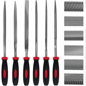 Resim Yapı 6 Parça Mini Eğe Seti - 18CM Ince Işçilik Saatçi Eğe ve Törpü Seti (Sarı Renk) 