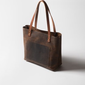 Resim Kadın Omuz Çantası/Tote Bag - Kestane / L 