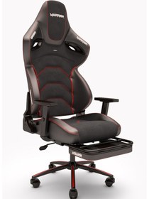 Resim Warrior Kratos Oyuncu Koltuğu - Antrasit / Kırmızı - Ayak Uzatmalı Üst Sınıf Bilgisayar Koltuğu 