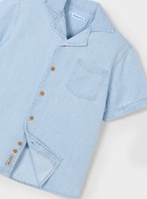 Resim Mayoral 3116 Erkek Çocuk Çizgili Cepli Denim Gömlek - 9 Yaş 