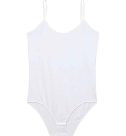 Resim İp Askılı Kadın Çıtçıtlı Body Beyaz Çok Renkli 