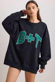 Resim Siyah Büyük Beden Bisiklet Yaka Kazak - L/XL 