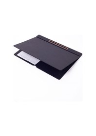 Resim Turgut Office Deri Kapaklı Masa Sümeni Siyah Ahşap Detaylı 50 x 35 CM 