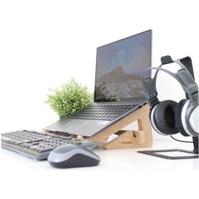 Resim Hanwood Ahşap Laptop Standı - Laptop Yükseltici - Wls6 