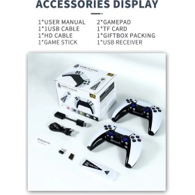 Resim Doreka GT68 Game Tv Stick Android Tv Stick 4K Ultra Hd 10000+ Games Retro Taşınabilir Arcade Video Oyunu Konsolu 2.4g Wireles Android 7.1 