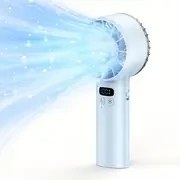 Resim 5200mAh Ultra-Sessiz El Tipi Fan, 3D Hava Akışı Soğutma & SilentTech - Hızlı Kablosuz/USB-C Şarj, AB Sertifikalı, Nordik Minimalist Tasarım, Yüksek Kalite ve Hafif Ev/Ofis İçin - Sürdürülebilir Ambalajıyla Mükemmel Hediye, Taşınabilir Fan, Ofis Soğutma Aracı, Uzun Ömürlü Pil 