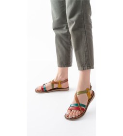 Resim 205-05 Multi Ortopedik Hakiki Deri Kadın Sandalet 