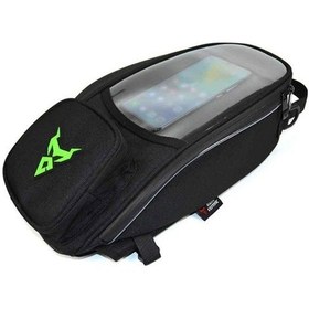 Resim Motosiklet Depolama Çantası Universal Tanklı 7.12" Dokunmatik Ekranlı Su Geçirmez Yansıtıcı Çizgili Askılı/maçalı 0109-mc Yeşil Yeşil 