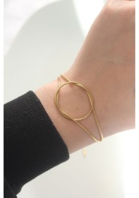 Resim 316l Çelik Gold Renk Düğüm Model Bileklik Altın 