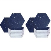 Resim Bueattuh 24 Paket Yıldızlı Gökyüzü Altıgen Akustik Paneller Ses Proofing Palding Studio Akustik Tedavisi Için Ses Emici Panel (Yurt Dışından) 