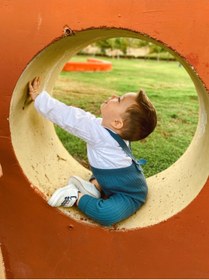Resim Asya Bebe Çapraz Askılı Ayarlanabilir Bebek Çocuk Tayt Salopet Indigo 