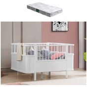 Resim Siesta Büyüyen Beşik 90x130 + 1 Comfort Yatak Beyaz 