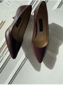 Resim MİLARNU Kadın Bordo Gerçek Deri Stiletto 